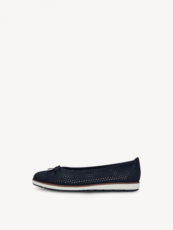 Tamaris Lederballerina - Blau Tamaris Lederballerina - Blau