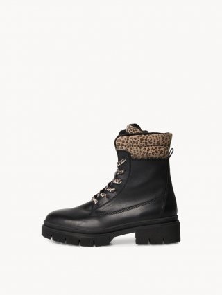 Tamaris Lederstiefelette - Schwarz Tamaris Lederstiefelette - Schwarz