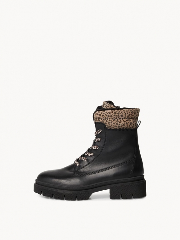 Tamaris Lederstiefelette - Schwarz Tamaris Lederstiefelette - Schwarz