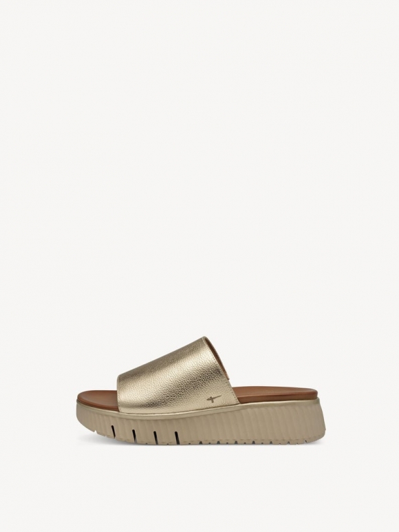 Tamaris Lederpantolette - Gold