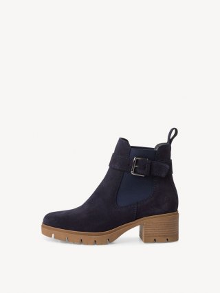 Tamaris Leder Chelsea Boot - Blau