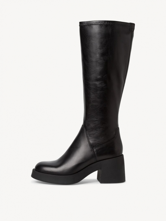 Tamaris Lederstiefel - Schwarz Tamaris Lederstiefel - Schwarz