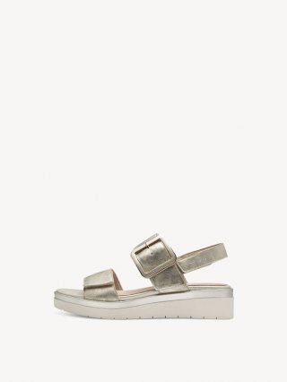 Tamaris Ledersandalette - Gold