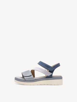 Tamaris Ledersandalette - Blau