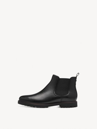 Tamaris Leder Chelsea Boot - Schwarz Tamaris Leder Chelsea Boot - Schwarz