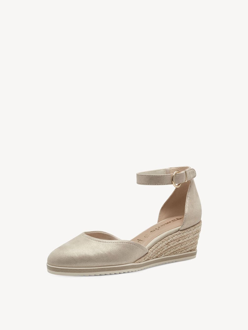 Tamaris Lederkeilpumps - Beige