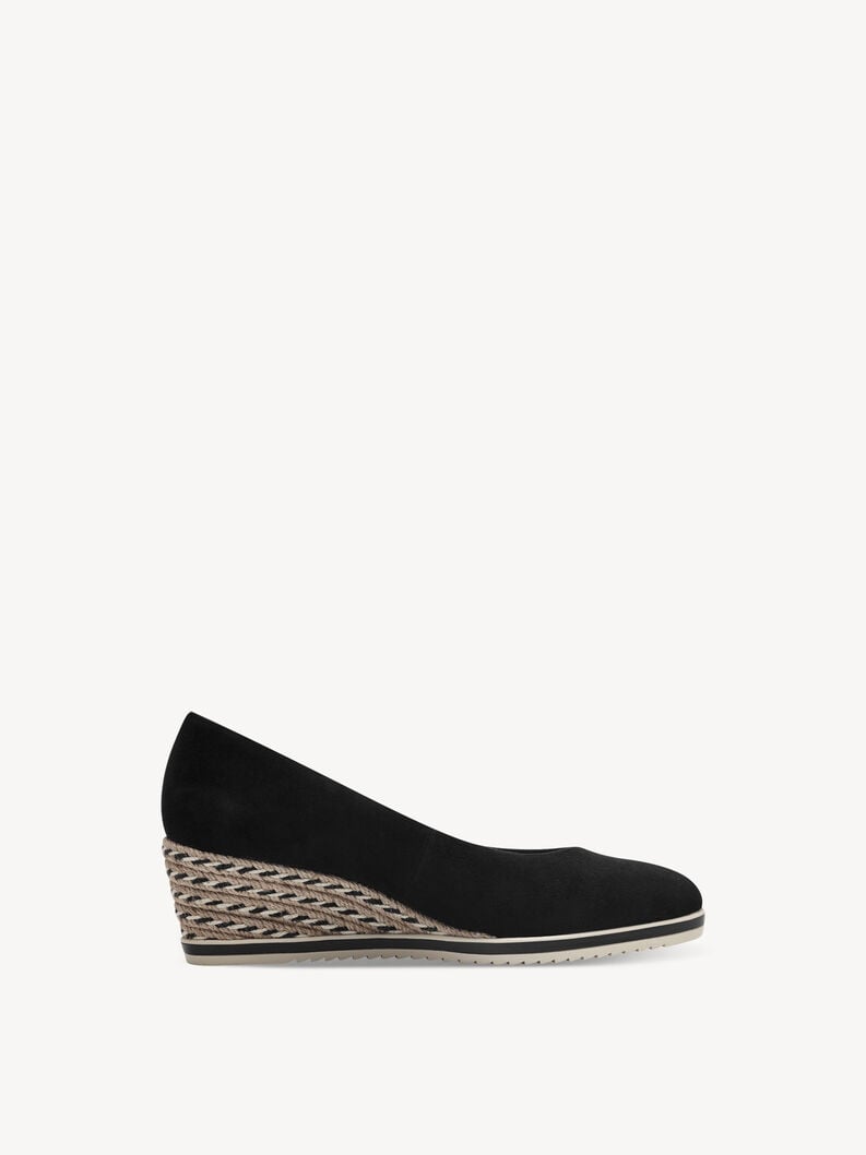 Tamaris Lederkeilpumps - Schwarz