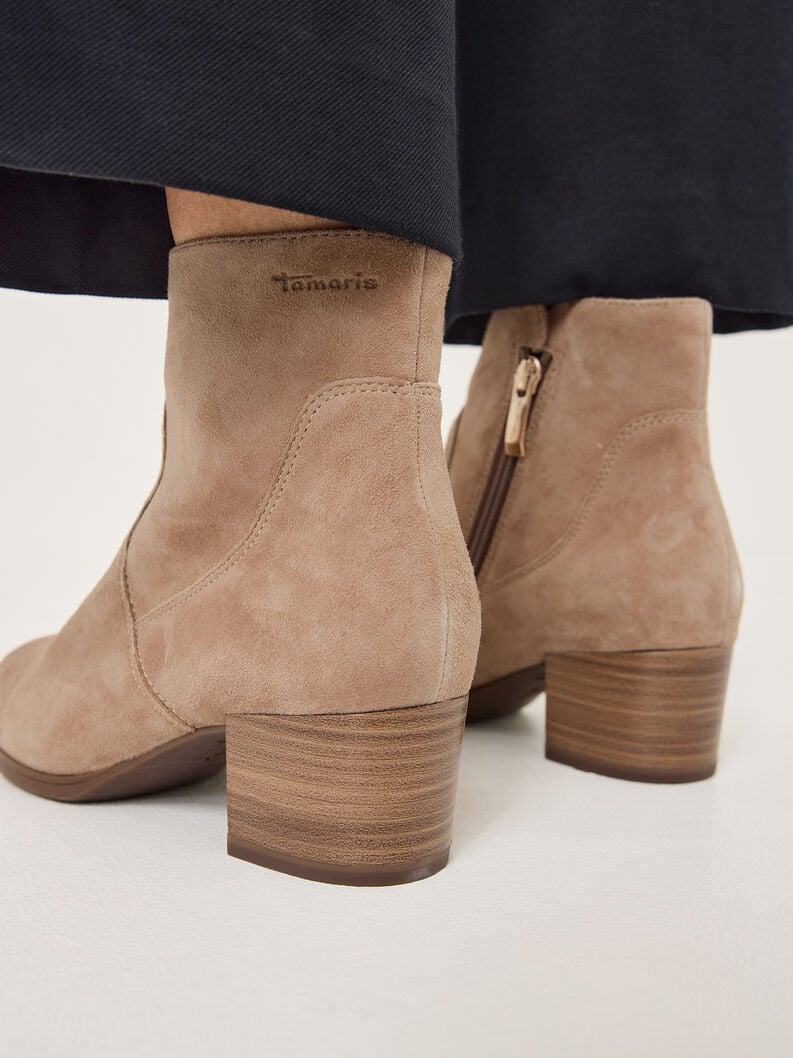 Tamaris Lederstiefelette - Beige