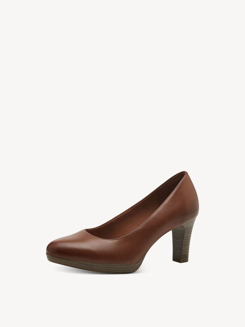 Tamaris Lederpumps - Braun
