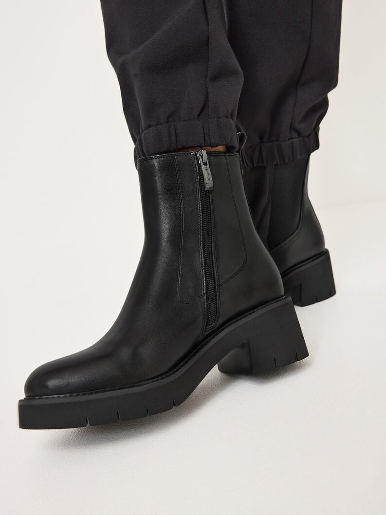 Tamaris Leder Chelsea Boot - Schwarz