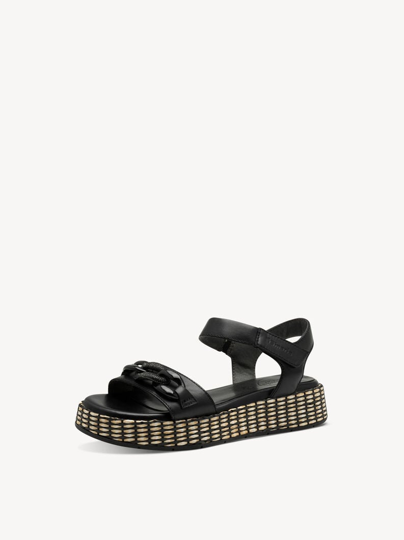 Tamaris Ledersandalette - Schwarz