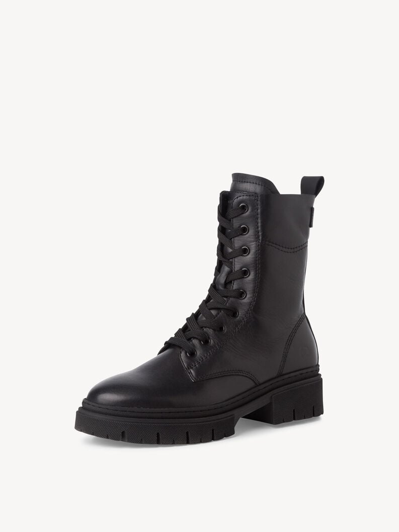 Tamaris Lederstiefelette - Schwarz