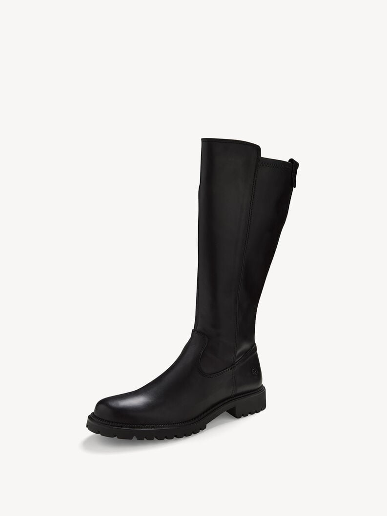 Tamaris Lederstiefel - Schwarz