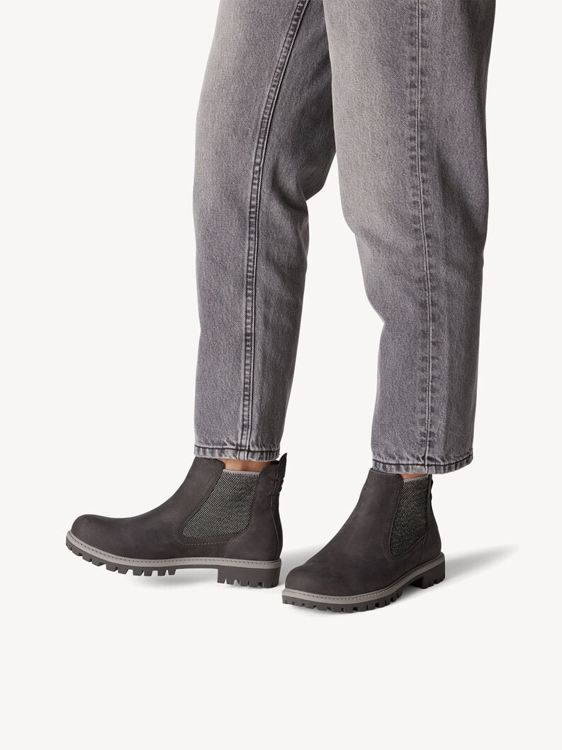 Tamaris Leder Chelsea Boot - Grau