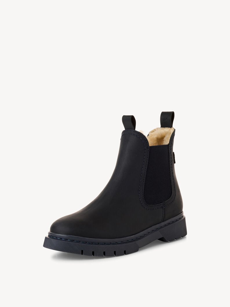 Tamaris Lederstiefelette - Blau Warmfutter