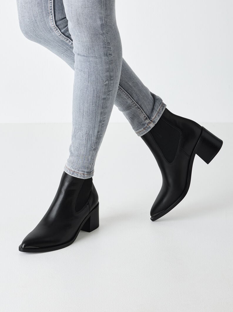 Tamaris Leder Chelsea Boot - Schwarz