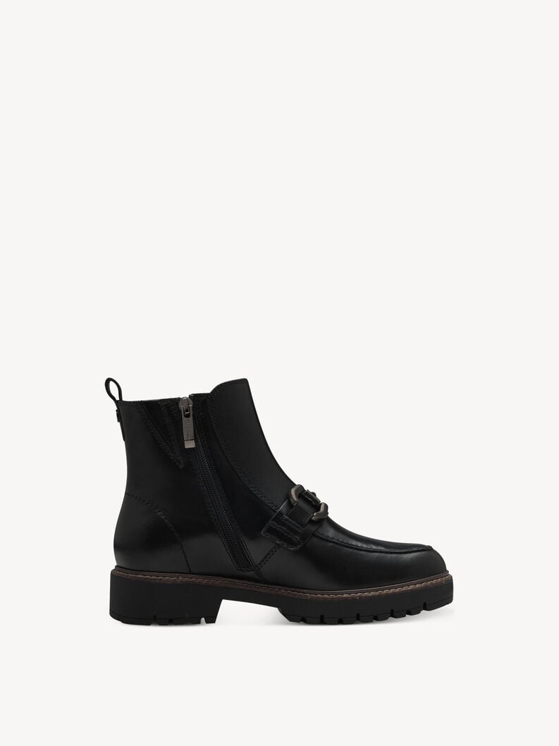 Tamaris Lederstiefelette - Schwarz