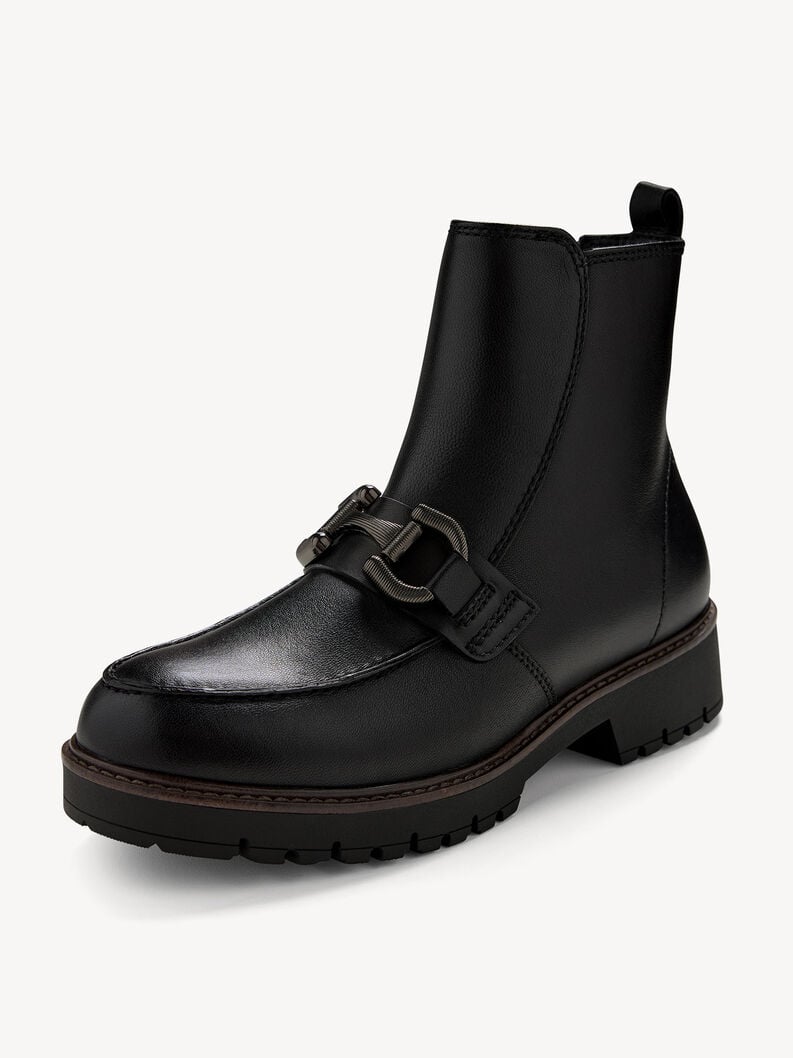 Tamaris Lederstiefelette - Schwarz