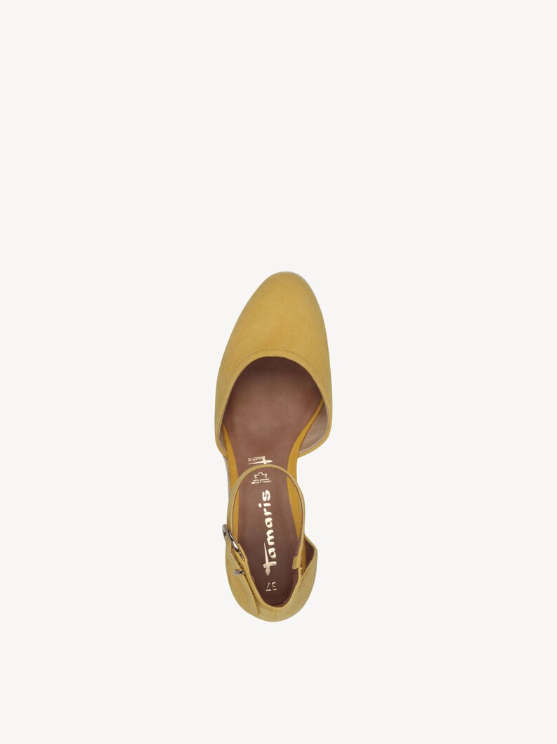 Tamaris Lederkeilpumps - Gelb