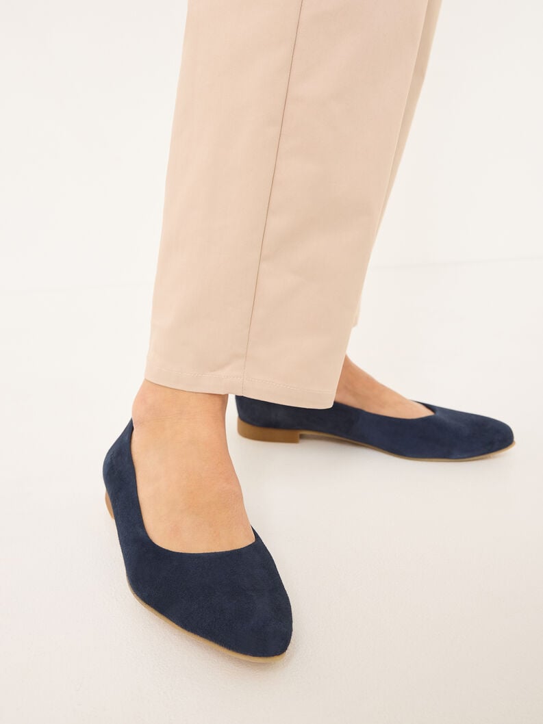 Tamaris Lederballerina - Blau