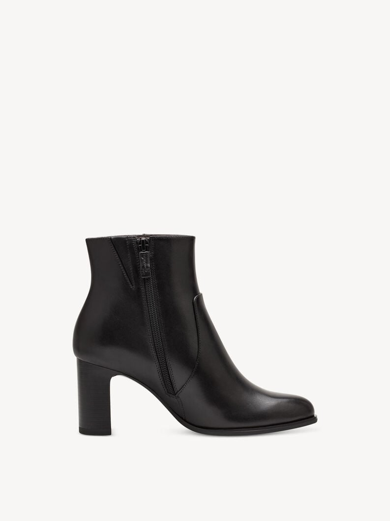 Tamaris Lederstiefelette - Schwarz