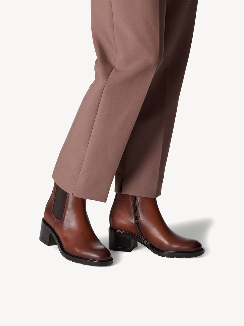 Tamaris Leder Chelsea Boot - Braun