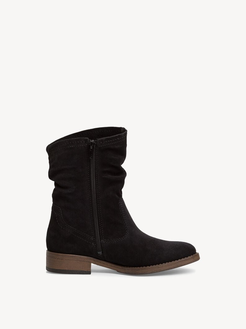 Tamaris Lederstiefelette - Schwarz