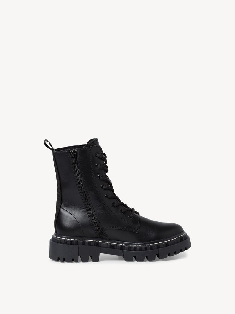 Tamaris Lederstiefelette - Schwarz