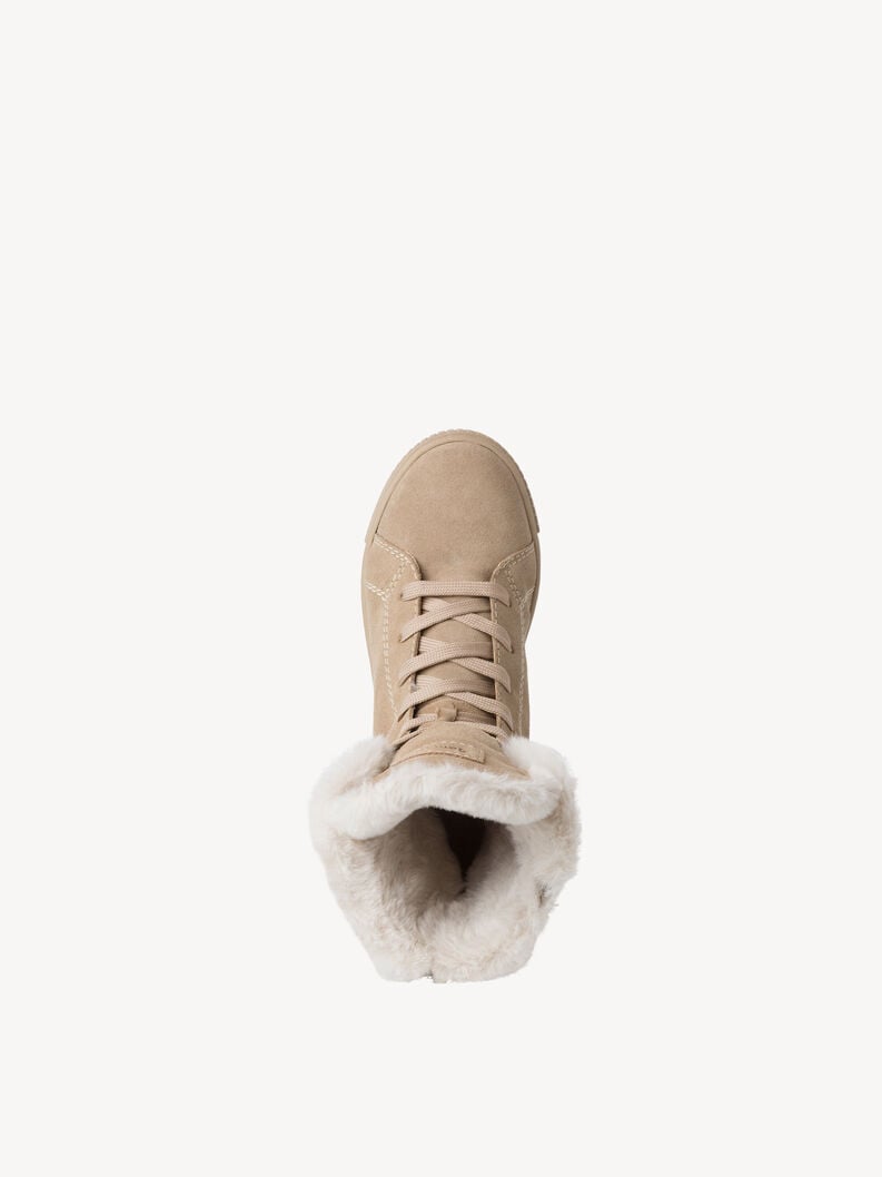 Tamaris Lederstiefelette - Beige Warmfutter