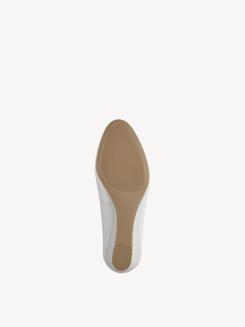 Tamaris Lederkeilpumps - Weiß