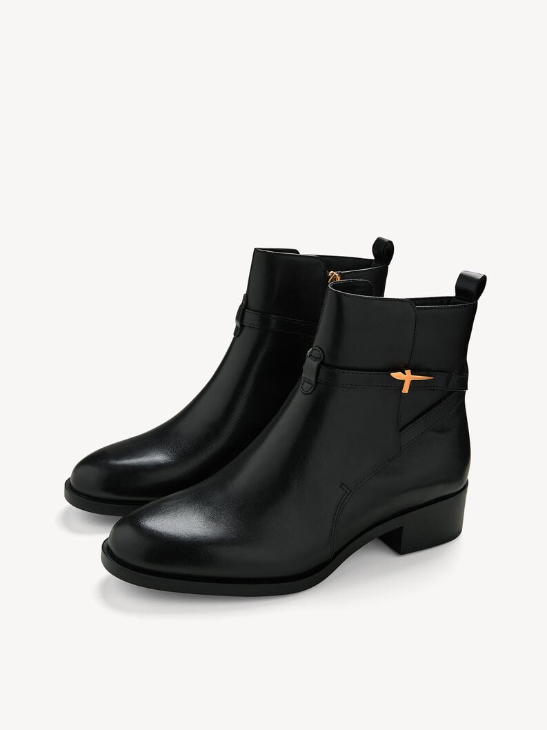Tamaris Lederstiefelette - Schwarz