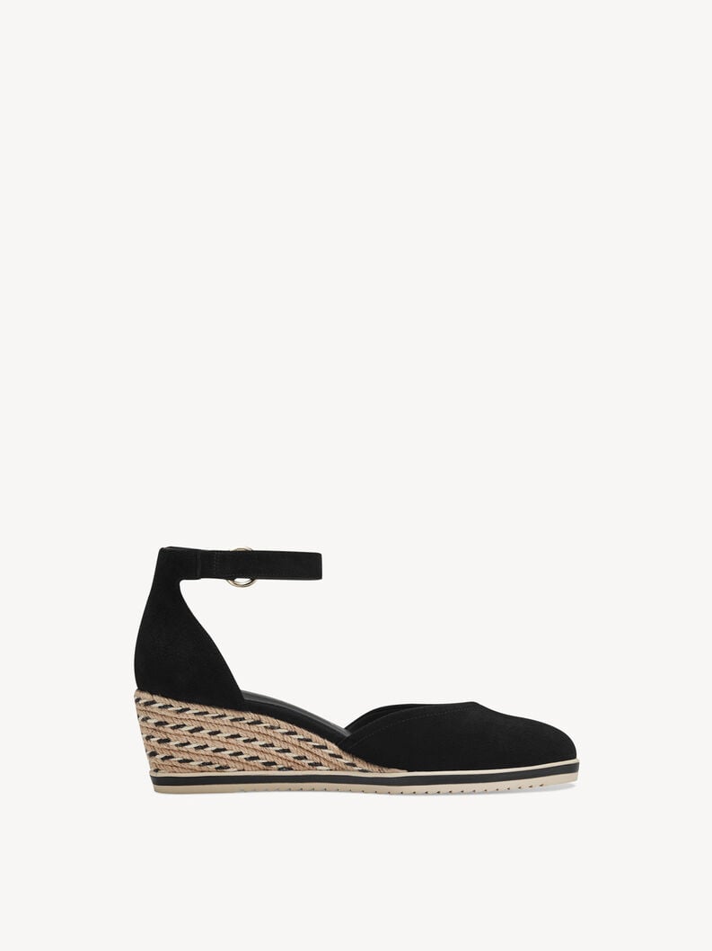 Tamaris Lederkeilpumps - Schwarz