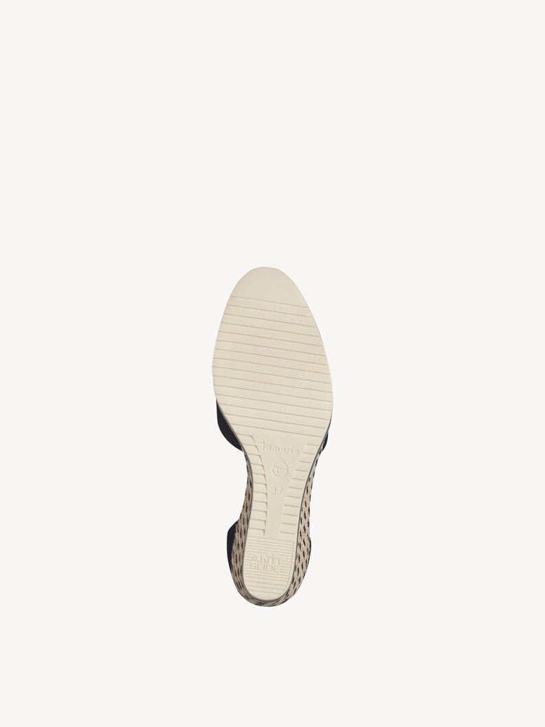 Tamaris Lederkeilpumps - Schwarz