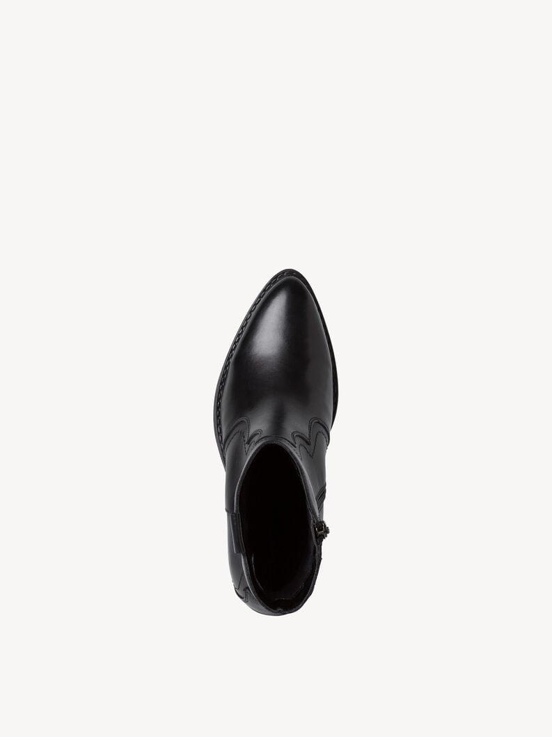 Tamaris Lederstiefelette - Schwarz