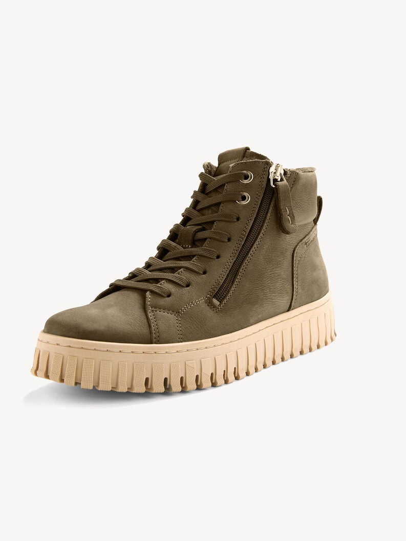 Tamaris Lederstiefelette - Grün