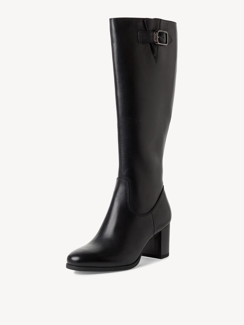 Tamaris Lederstiefel - Schwarz