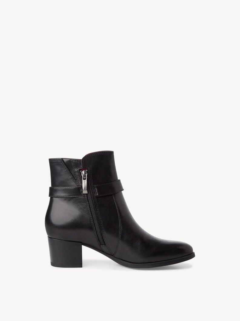 Tamaris Lederstiefelette - Schwarz