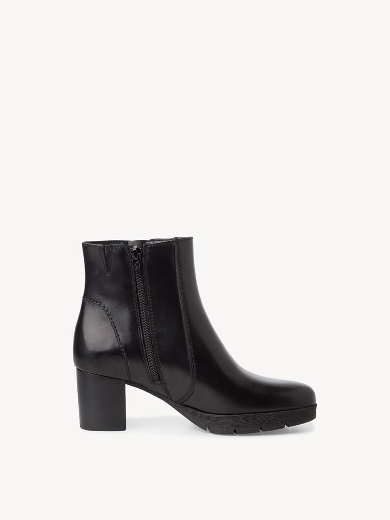 Tamaris Lederstiefelette - Schwarz
