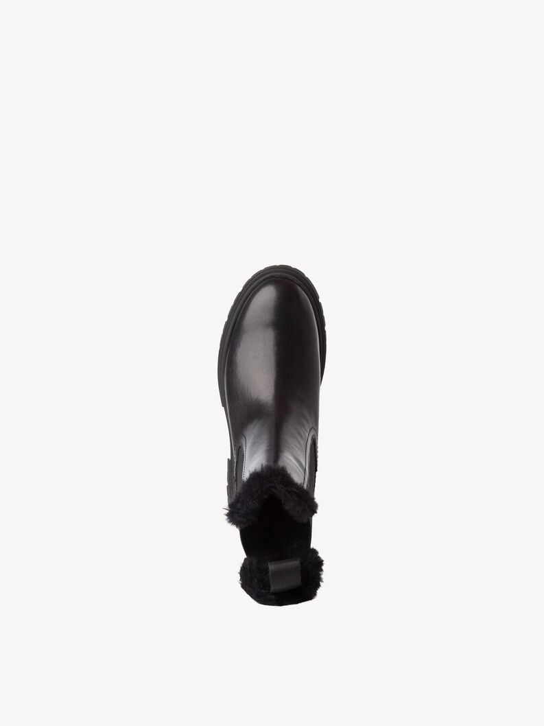 Tamaris Lederstiefelette - Schwarz Warmfutter