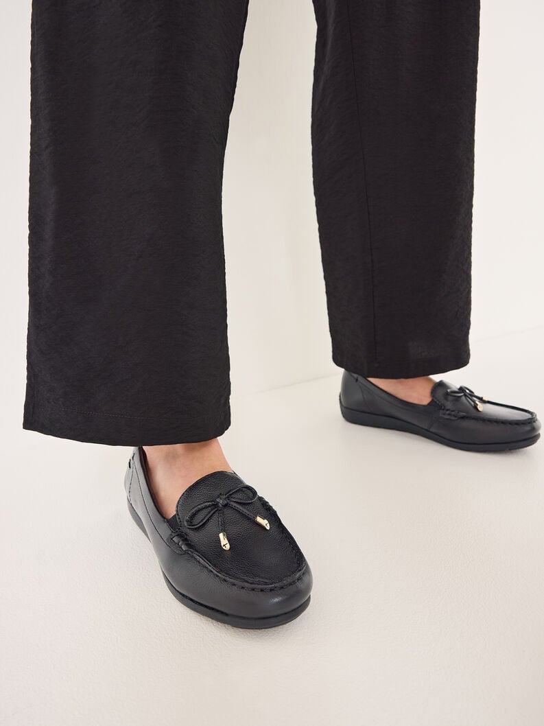 Tamaris Lederslipper - Schwarz