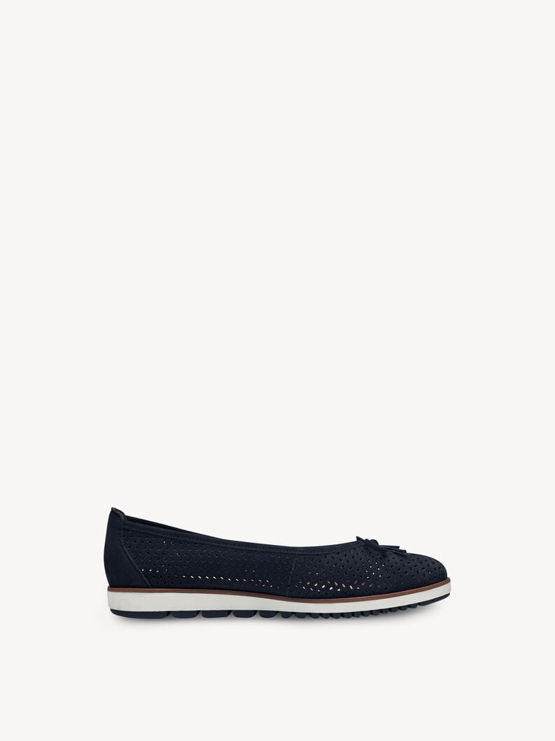 Tamaris Lederballerina - Blau