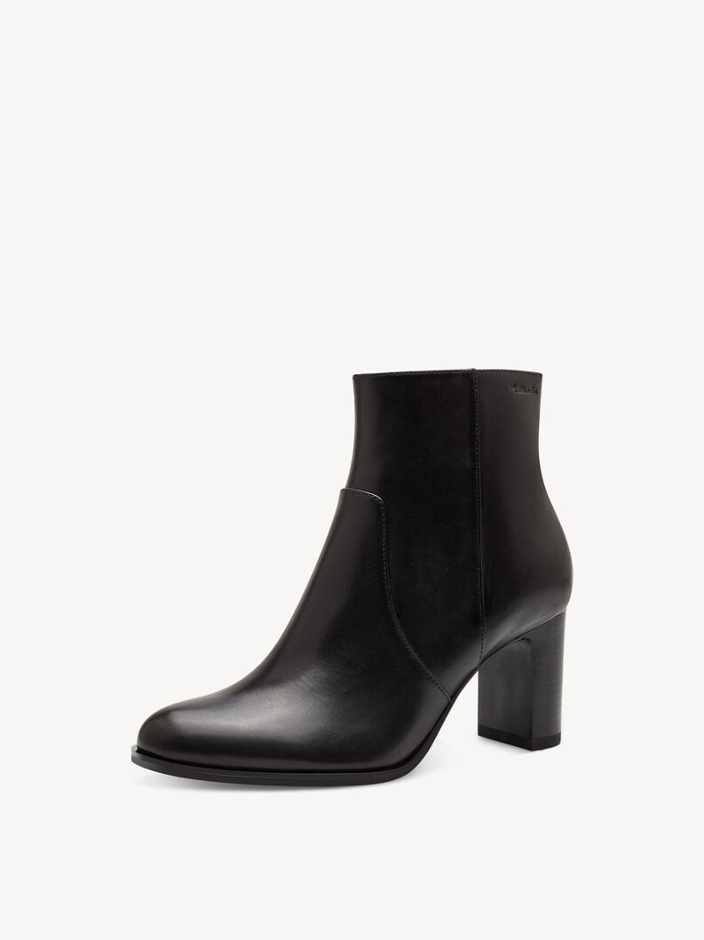 Tamaris Lederstiefelette - Schwarz