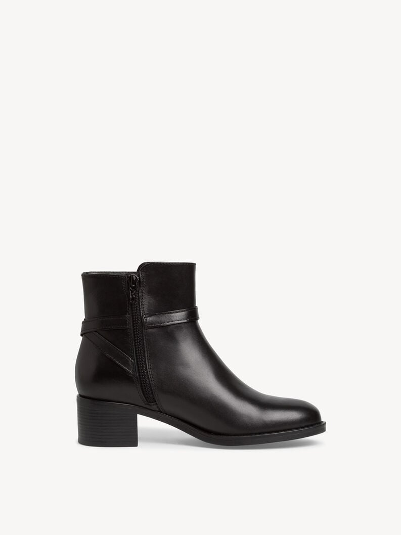 Tamaris Lederstiefelette - Schwarz