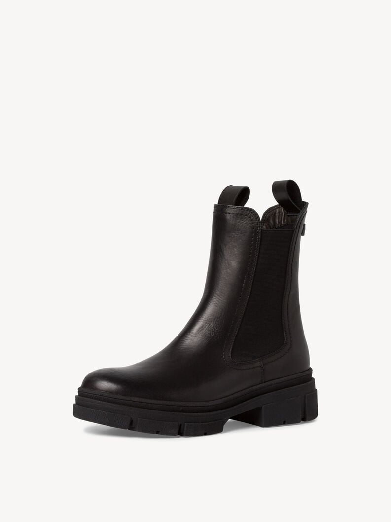 Tamaris Leder Chelsea Boot - Schwarz
