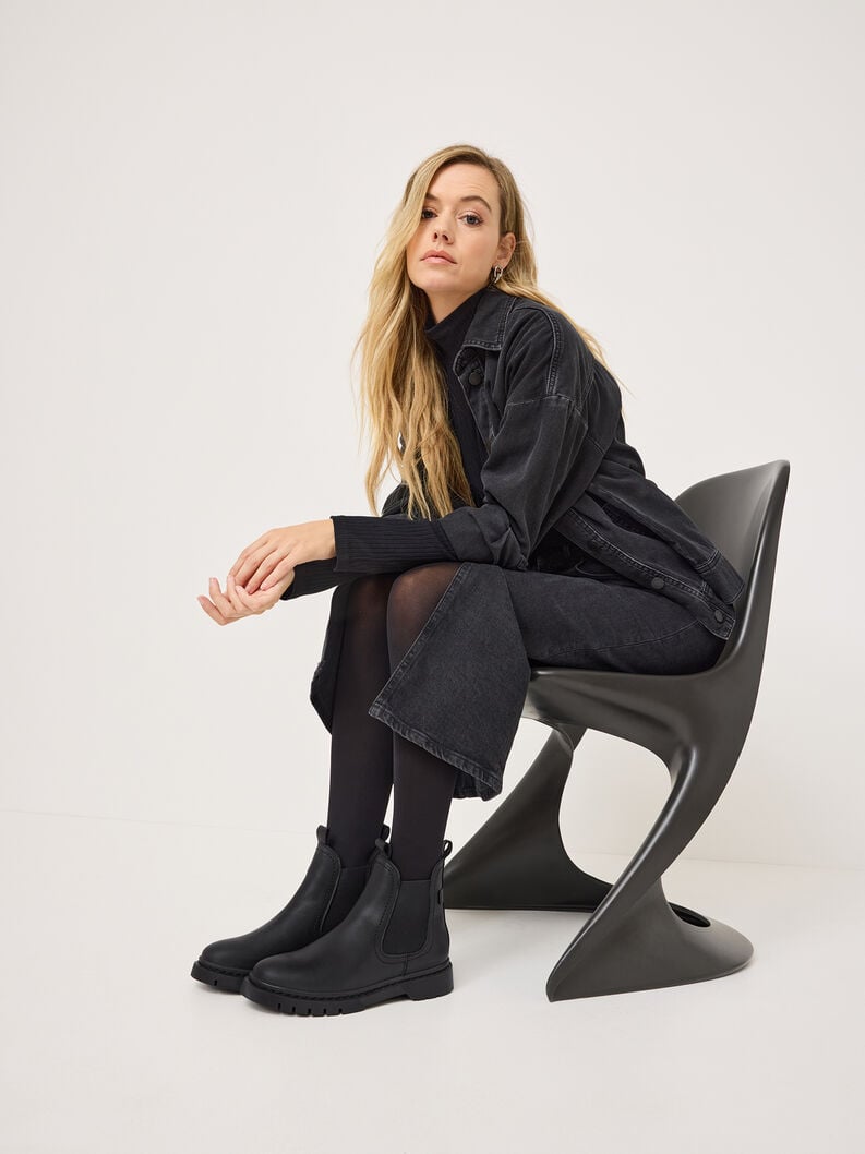 Tamaris Leder Chelsea Boot - Schwarz