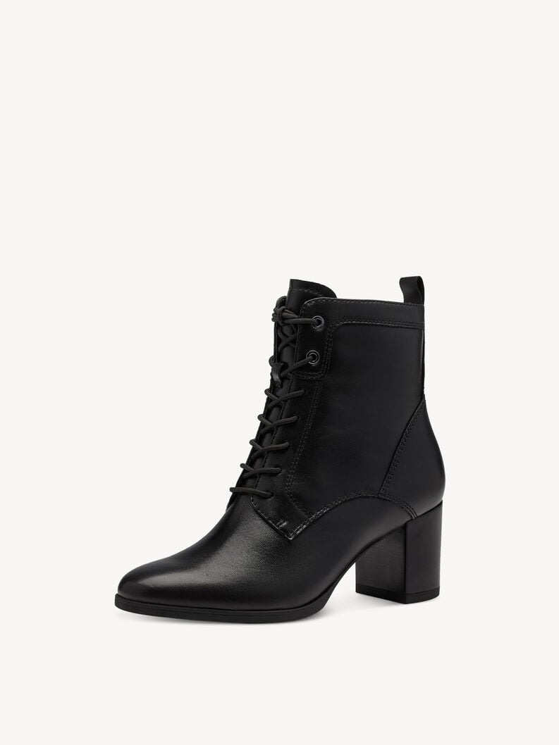 Tamaris Lederstiefelette - Schwarz