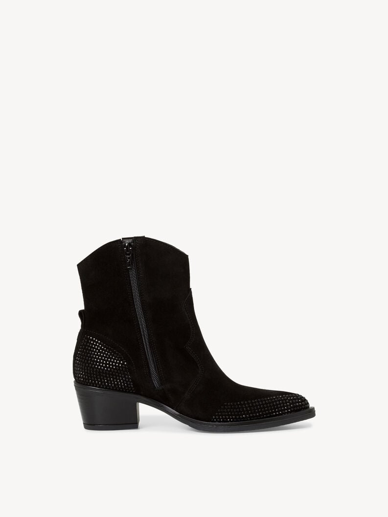 Tamaris Lederstiefelette - Schwarz