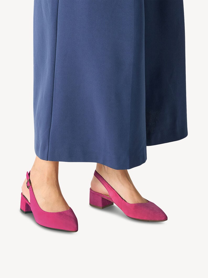 Tamaris Lederslingpumps - Pink