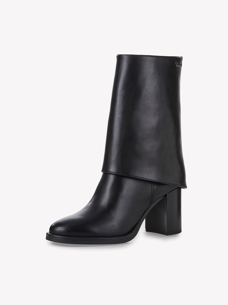 Tamaris Lederstiefelette - Schwarz