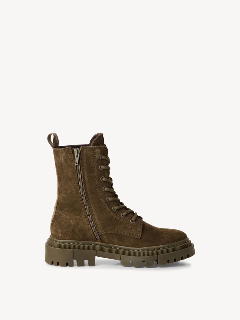 Tamaris Lederstiefelette - Grün